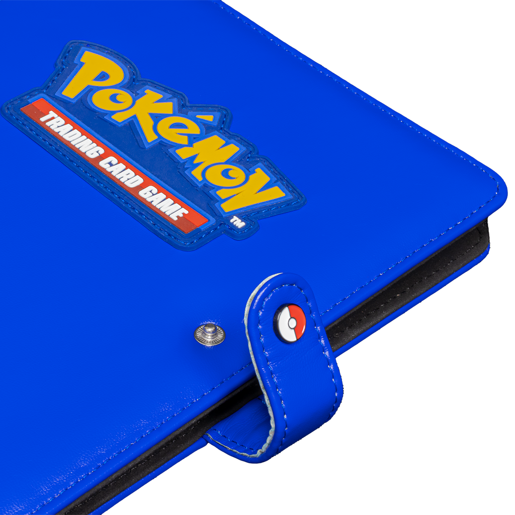 Ultra Pro Pokemon 4 pocket Blue Premium Snap Binder with Logo