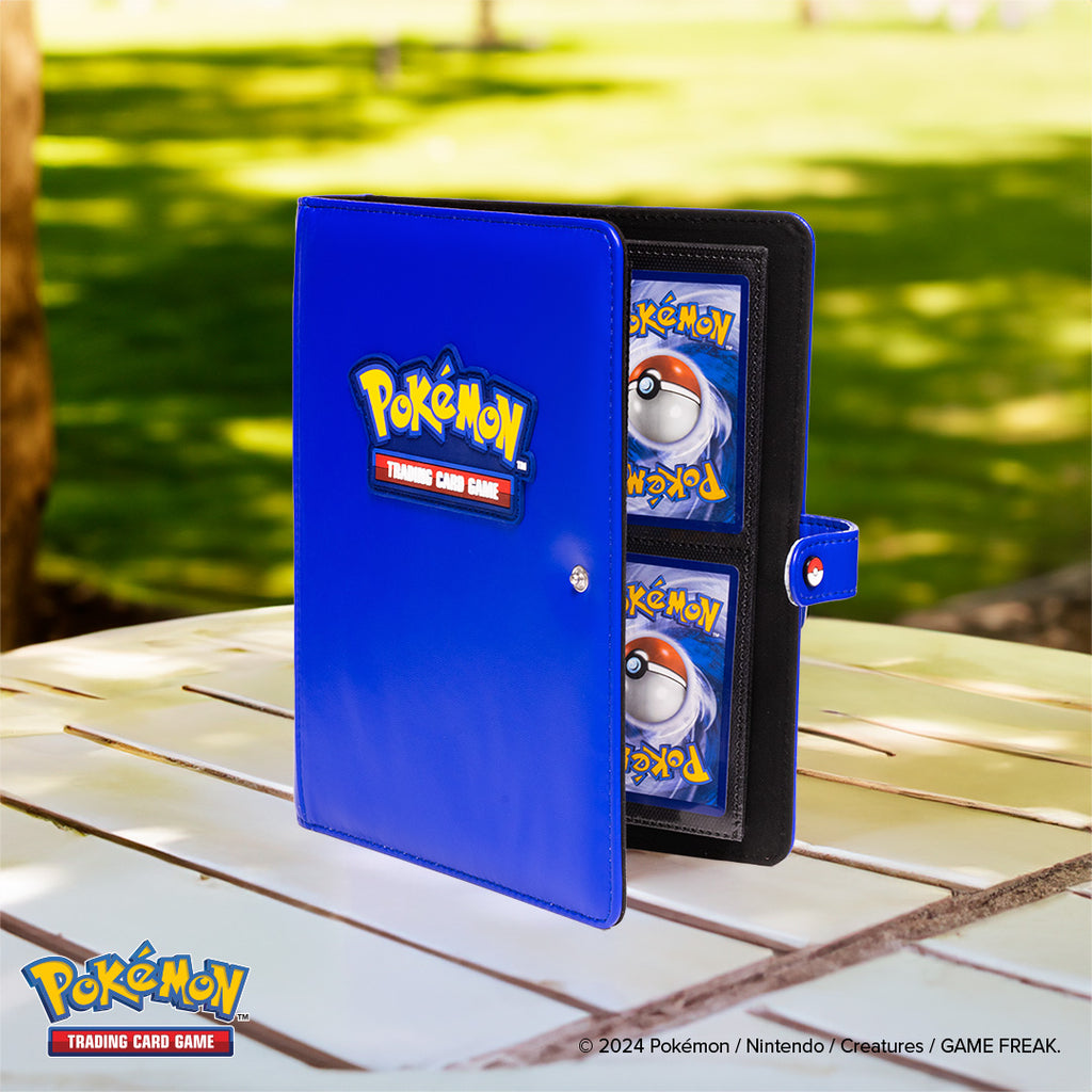 Ultra Pro Pokemon 4 pocket Blue Premium Snap Binder with Logo