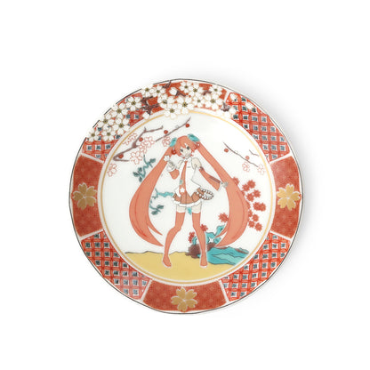 Hatsune Miku & Sakura Miku Kutani Ware 2-Piece Small Plate Set