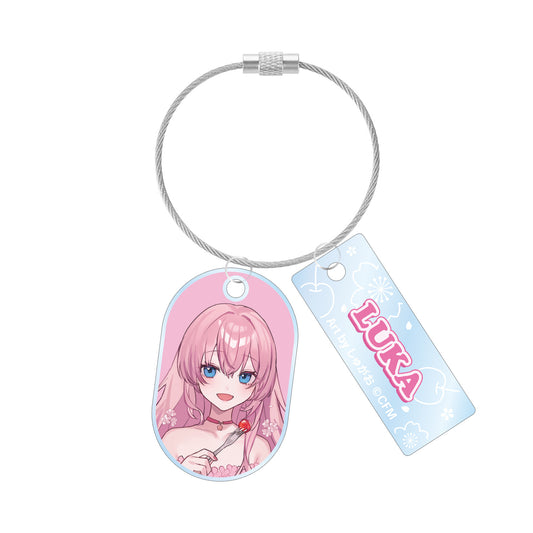 Sakura Miku Newly Drawn Megurine Luka Cherry Blossom Party ver. Art by Shugao Double Wire Acrylic Keychain