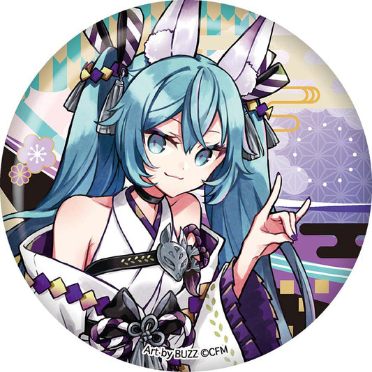 Hatsune Miku Hyakkiyako BIG Can Badge Fox Spirit (Wisteria)