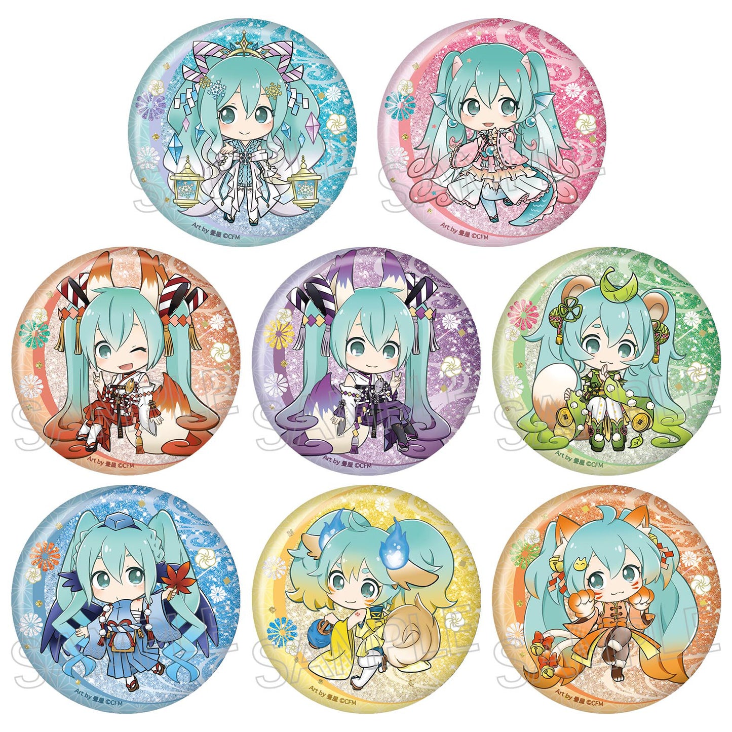 Hatsune Miku Hyakkiyako Sparkling Can Badge