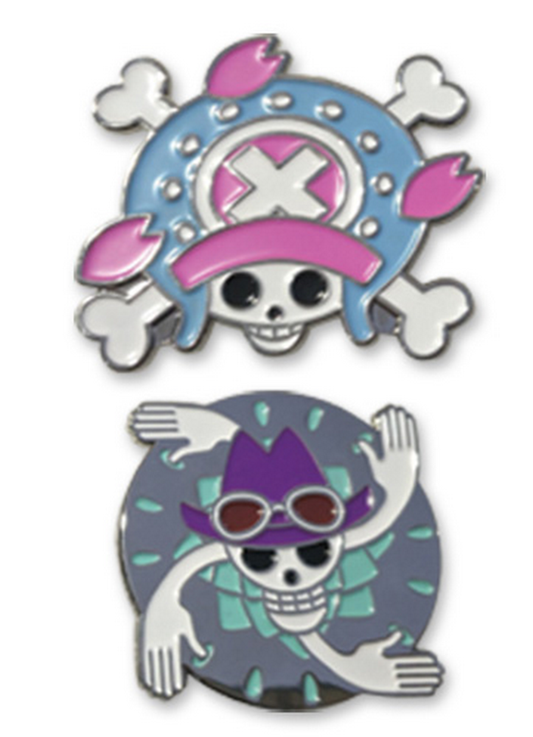 One Piece - Chopper & Nico Robin Skull Pin Set