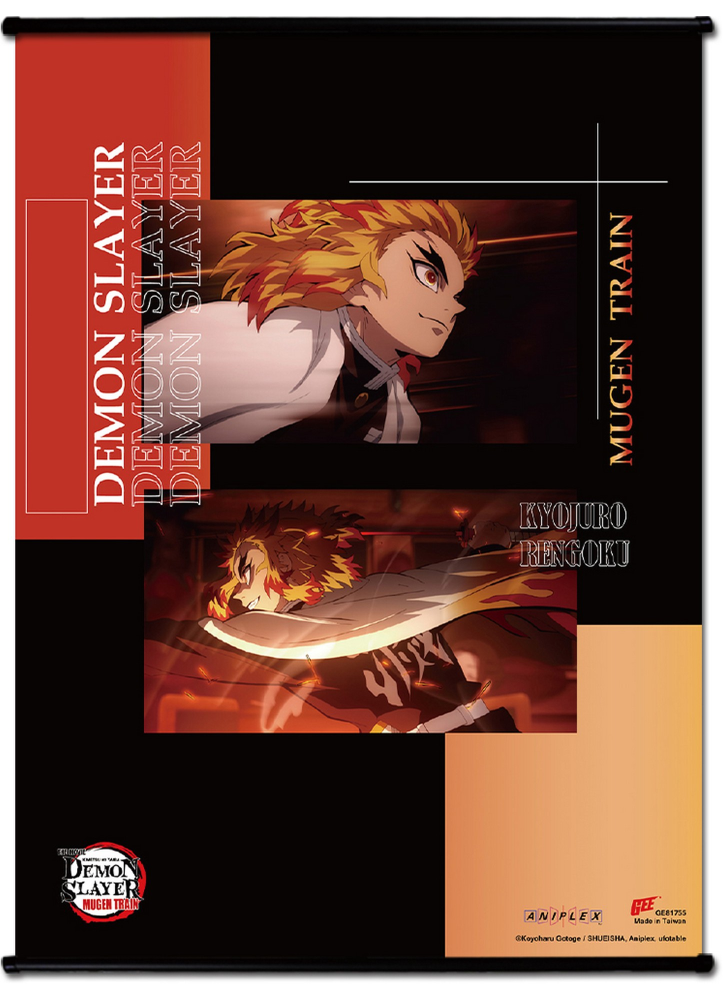 Demon Slayer The Movie: Infinity Train Kyojuro Rengoku 01 SS Wall Scroll 18.5" x 25.2"