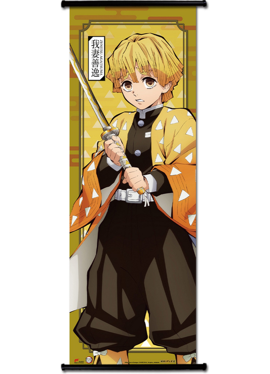 Demon Slayer Zenitsu Agatsuma Human Size Wall Scroll 23.5" x 67"