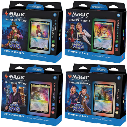 Magic the Gathering Universes Beyond Doctor Who Commander Decks